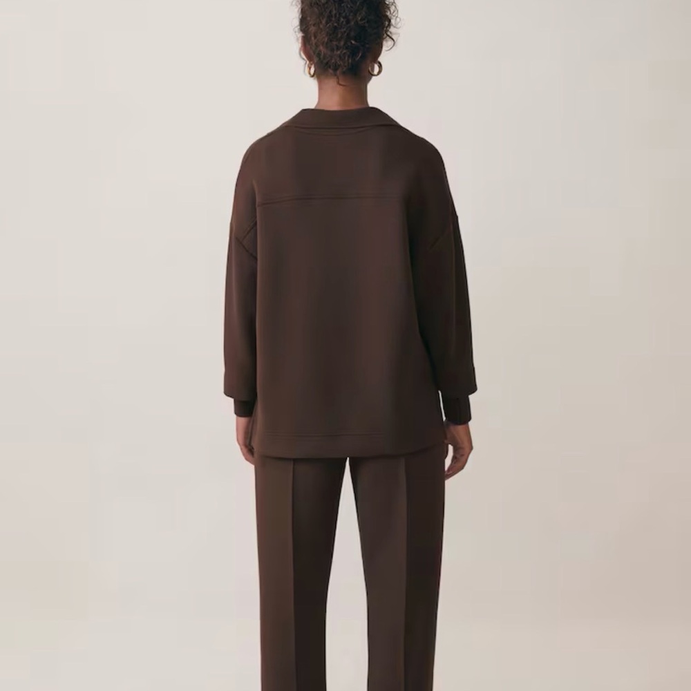 NWT Reiss Bernie Sweatshirt in Chocolate | Retail $230 - Picture 9 of 10